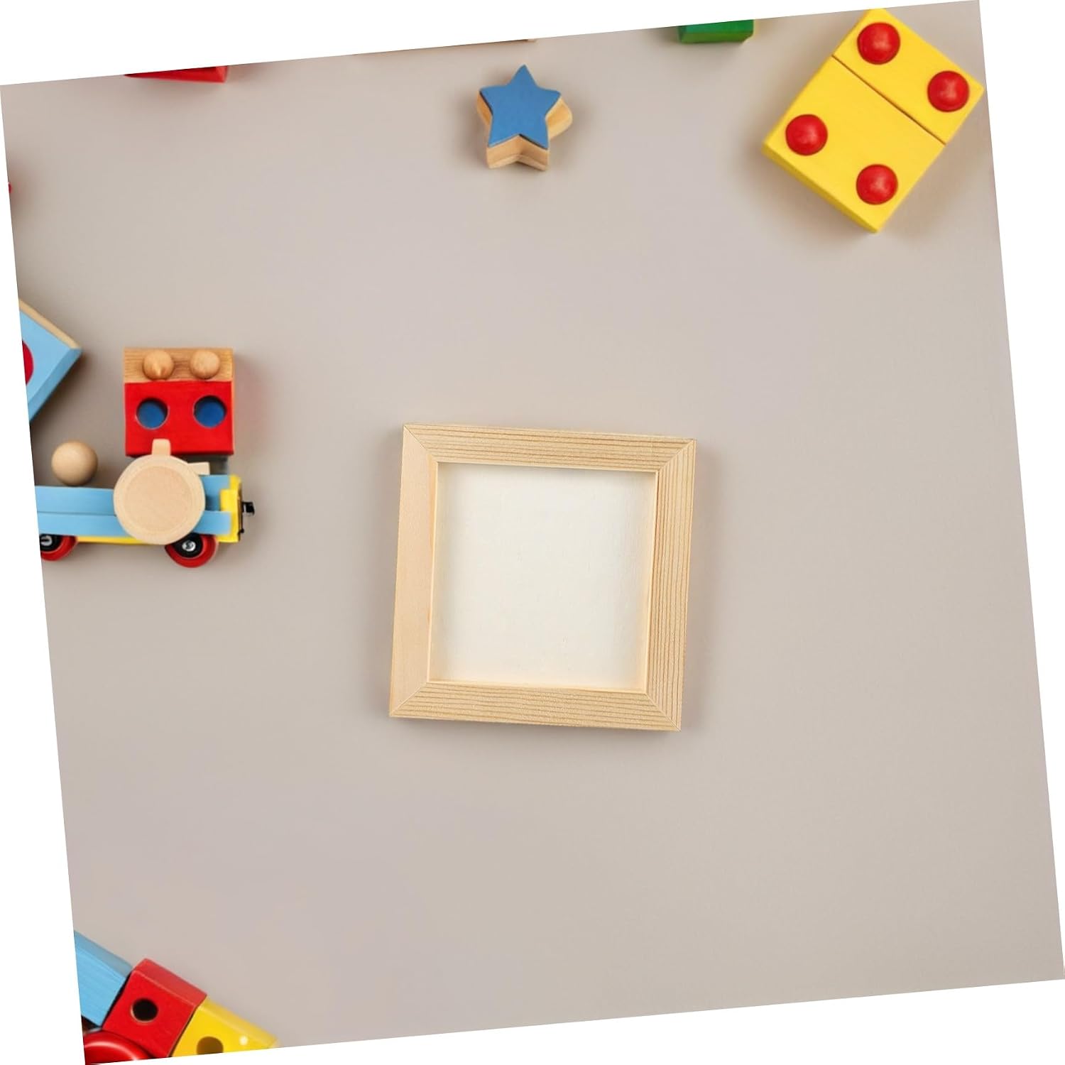 Alipis 8Pcs DIY Clay Craft Frames Wooden Photo Frames for Artwork Easy to Use Lightweight for Home School Nursery Kindergarten for Creative Projects