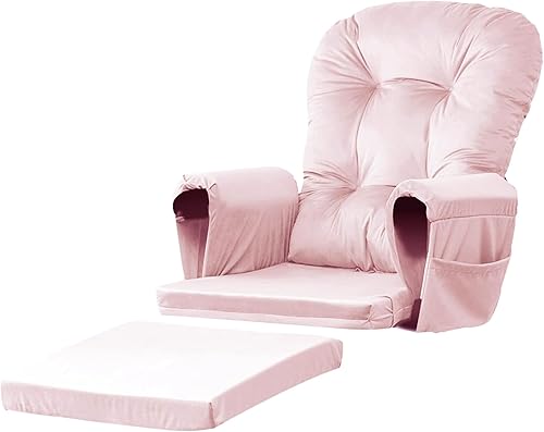 Miniatura 36 de Lucky Monet Juego de 5 cojines de repuesto para mecedoras deslizantes, juego de repuesto de cojines de terciopelo con bolsillos laterales