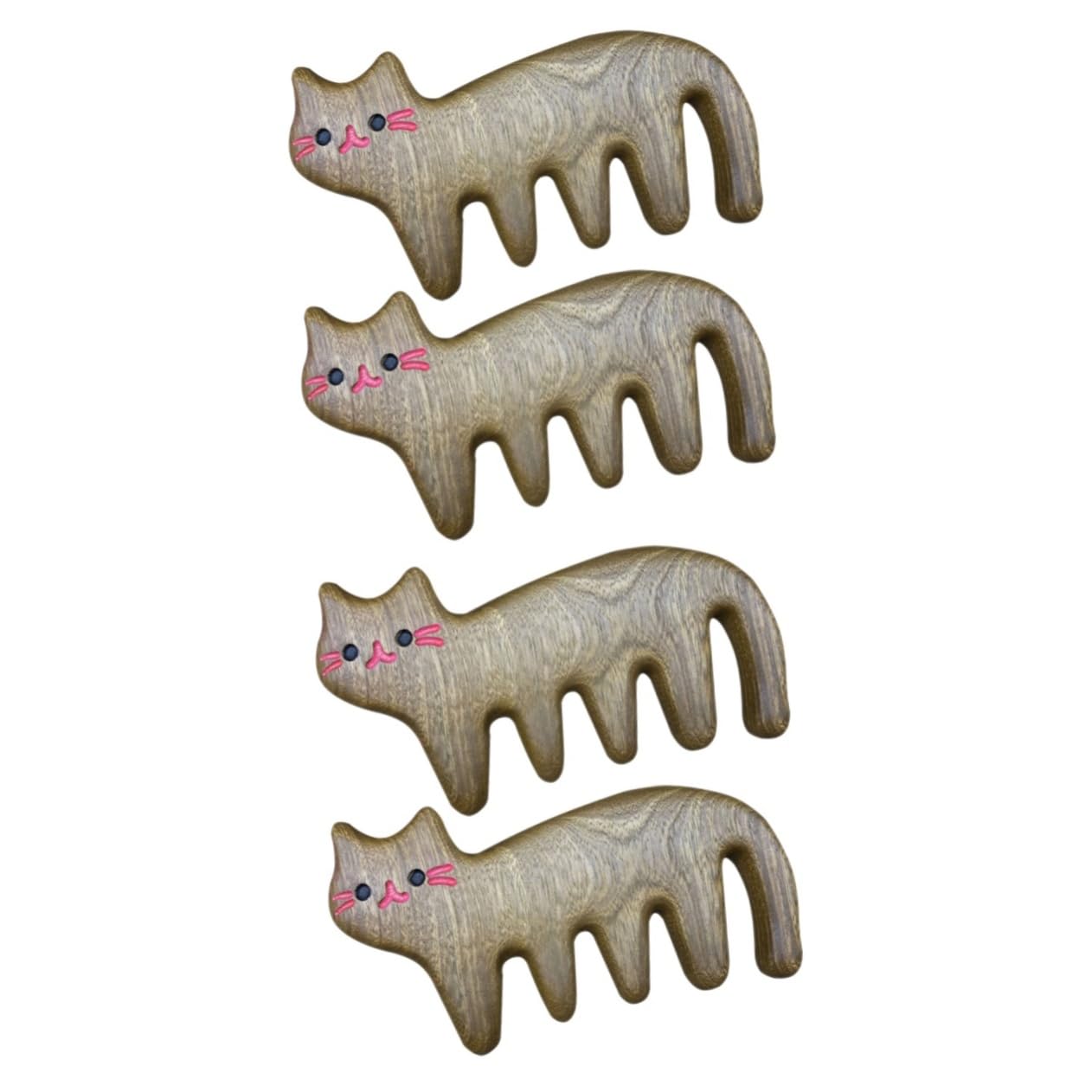 VALICLUD 2 Set Pettine Da Massaggio Tratta I Gatti Spazzola Per La Toelettatura Del Gatto Strumento Di Massaggio Alla Testa Pettine Per Gatti Spargimento Largo Sandalo 2 Pezzi * 2