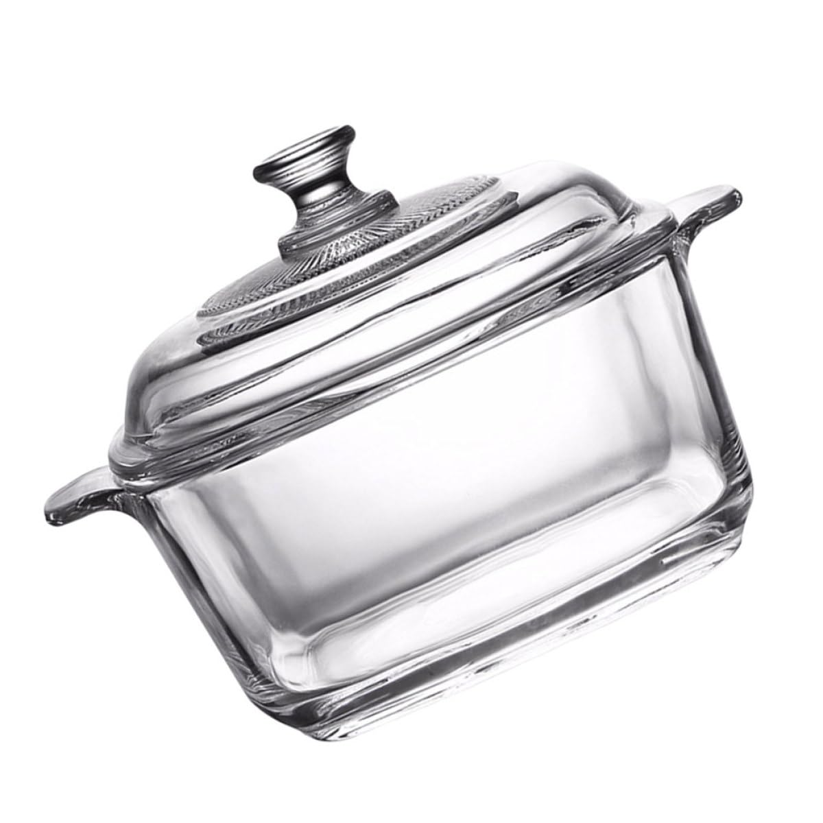 Mikrowellengeeignete Kristallklares Design mit Deckel Glas Suppenschüssel 1l Bruchsicher und Nimmt Keine Flüssigkeit für Buffet und Snackbar