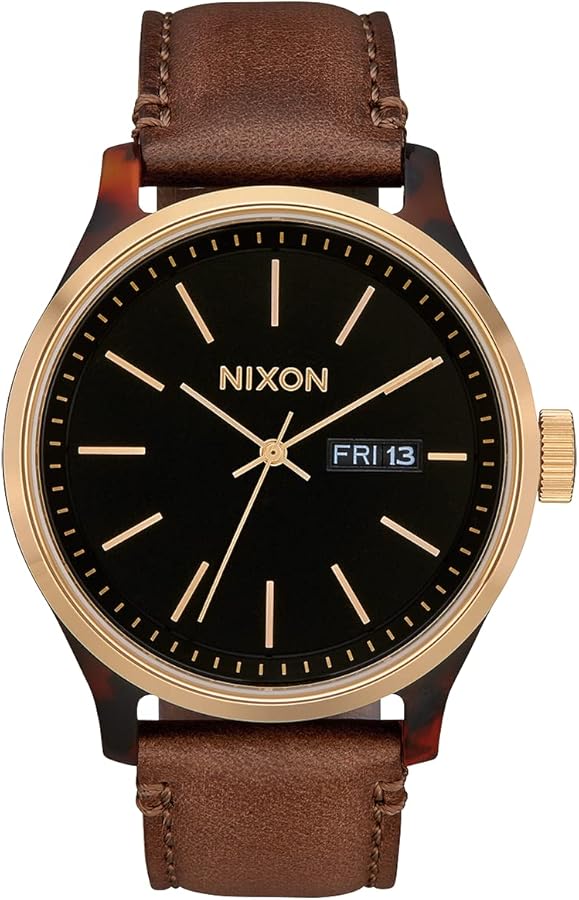 Amazon.co.jp: NIXON Sentry Luxe A1263 – べっ甲/ゴールド/ブラウン