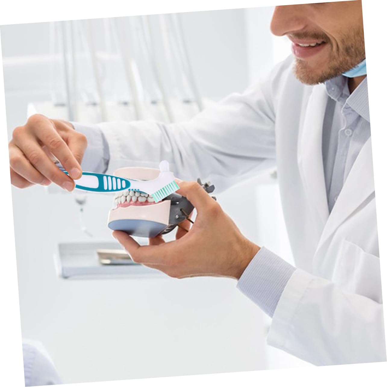 PACKOVE 20pezzi Spazzolino Per Dentiera Con Manico Antiscivolo Di Spazzole Per Pulizia Di Protesi e Apparecchi Ortodontici e Efficiente Per e Retainers