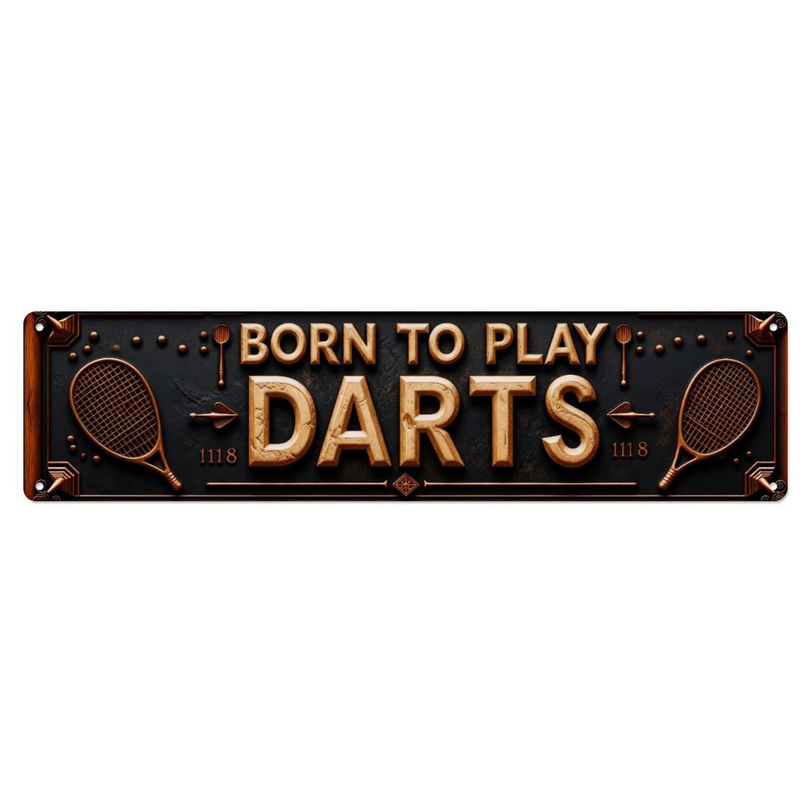 Born To Play Darts Metal Tin Sign Plaque