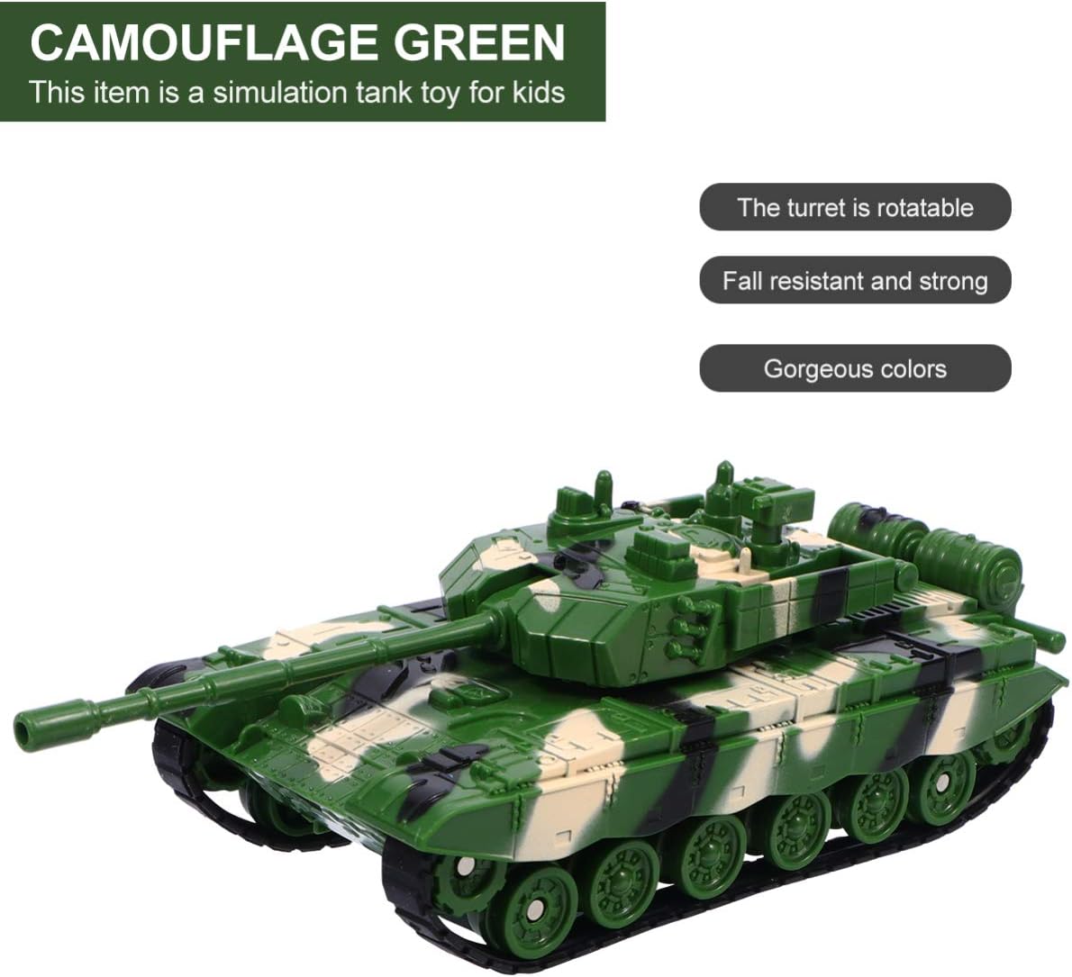 Toddmomy Tank Models Plastic Tanks Kids Toys Vehicle Toys Desk Decor for Kids Boys Girls