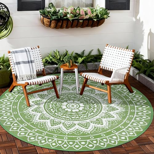 outdoor rugs round