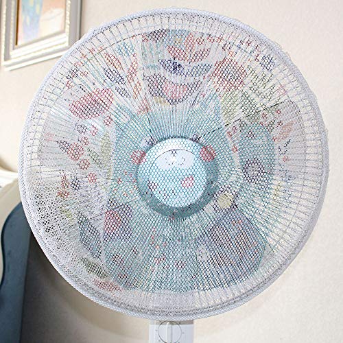 SIKOYA 2 Pieces Cartoon Fan Dust Cover Net Cute Washable Dustproof Safety Fan