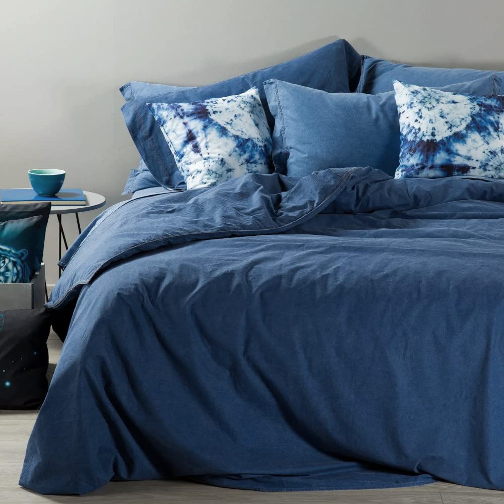 Copripiumino Matrimoniale Caleffi 255x200 Cm + 2 Federe 50x80 Cm | Cotone 100% | Design Scandinavia Blu - Foto 10