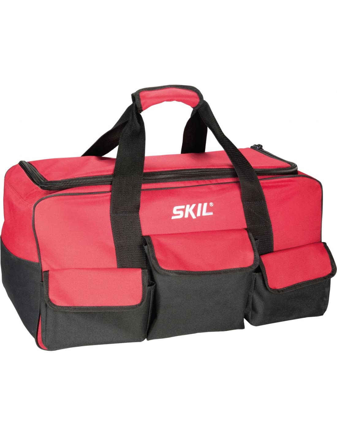Skil 2610S00753 Sac à outils XL - Sac de transport robuste avec capacité de charge de 25 kg - 8 poches extérieures et 4 compartiments intérieurs - Mallette à outils pour un transport et un rangement