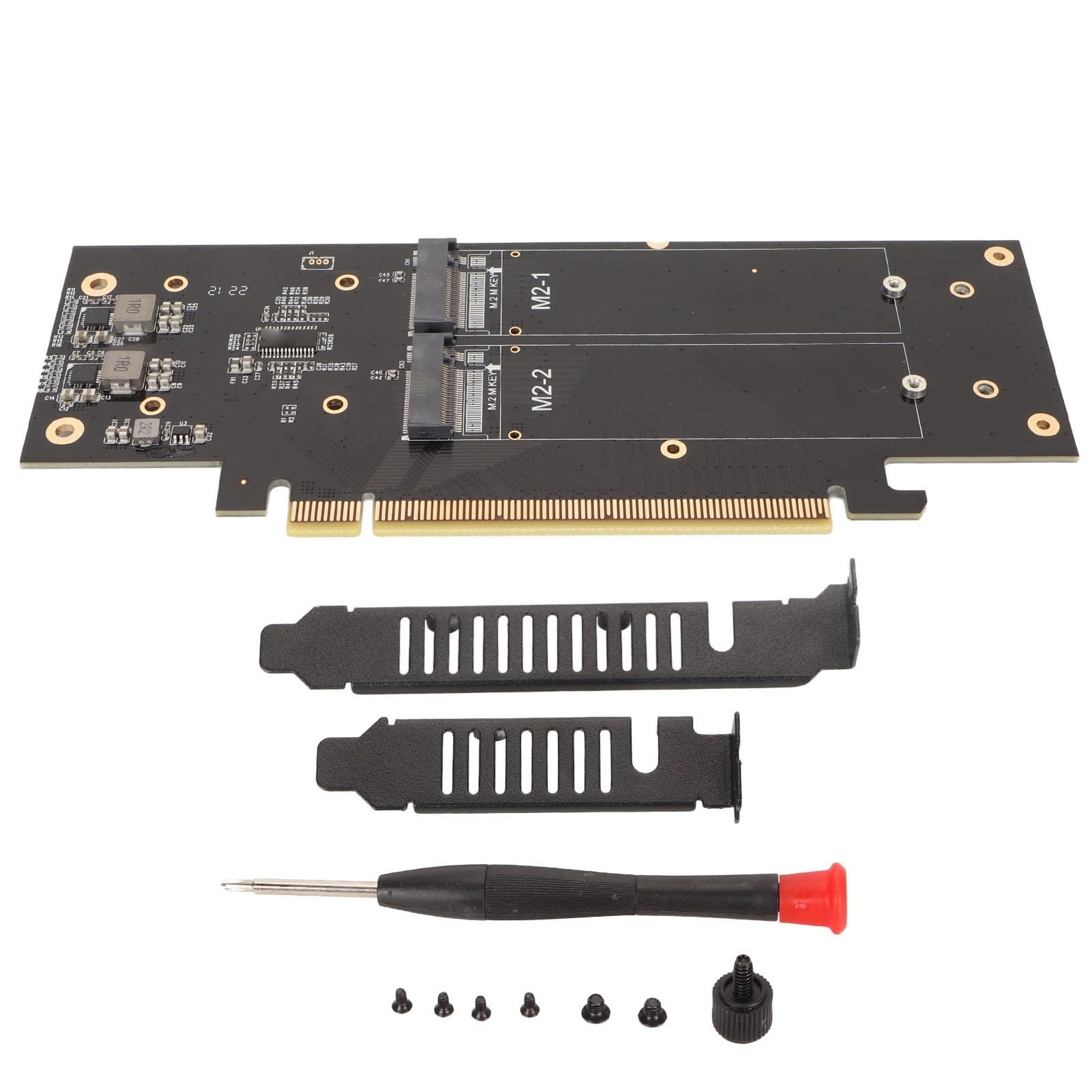 SIXRUN NVMe na PCIe X16 Adapter, 4 Dyski M.2 NVMe 2280