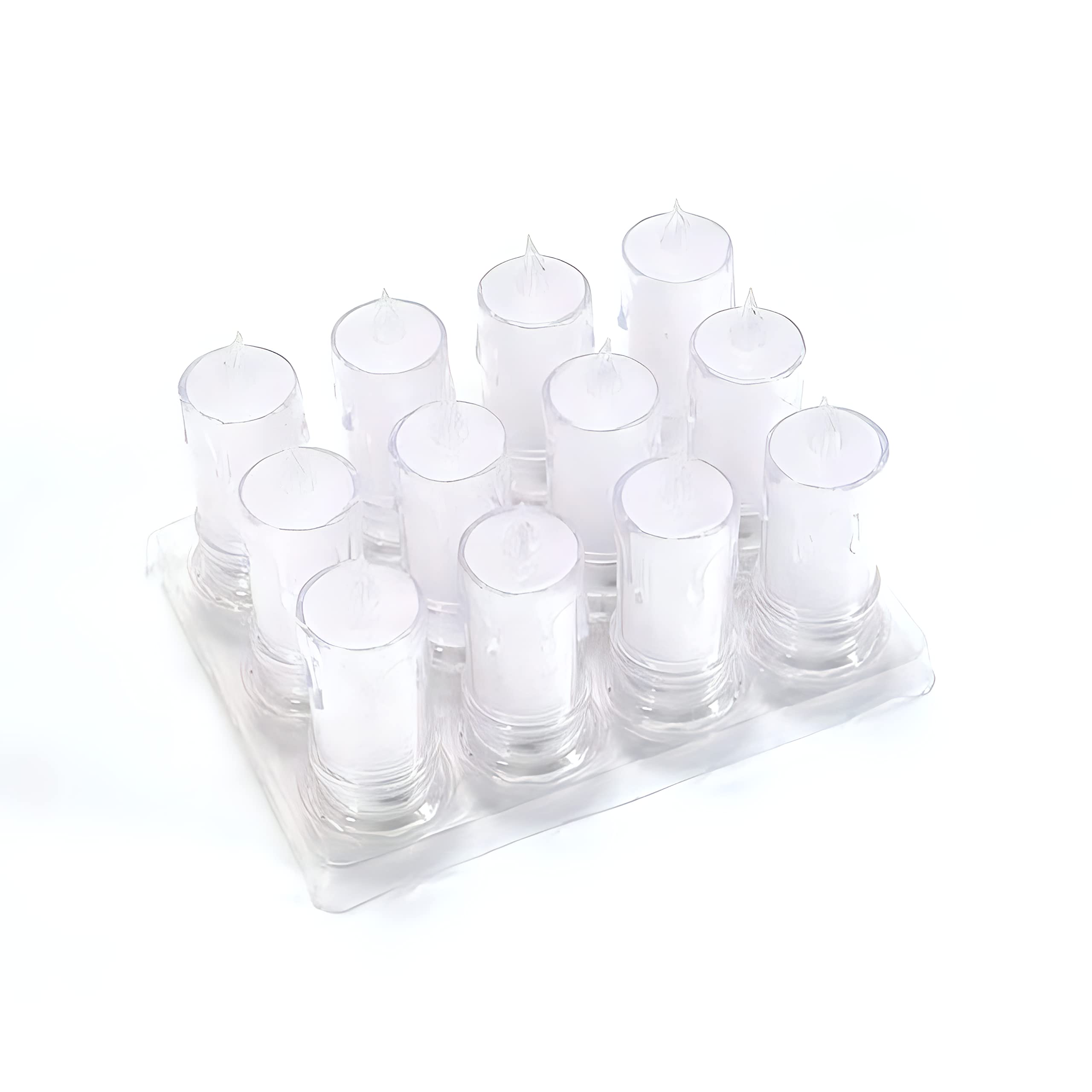 Oblivion 12Pc Big Size Flameless Melted Design Candles for Decoration Candle Shape Theme Light for House Party, Outdoor Function Or Religion Festival.-image-14