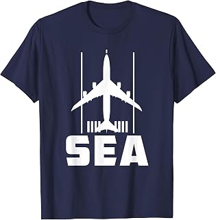 SEA Seattle Tacoma Intl'l Airport B747 Jumbo Jet T-Shirt T-Shirt