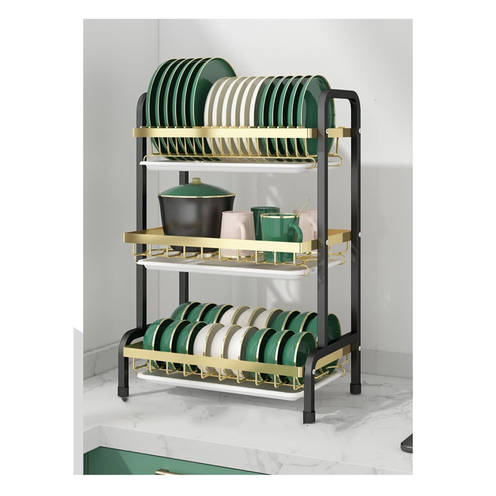 Rejilla para secar platos de cocina Estante de secado de cocina, perchero for secador de platos pequeños, perchero, estante de secado de platos de cocina, estante de secado de fregadero for el hogar R