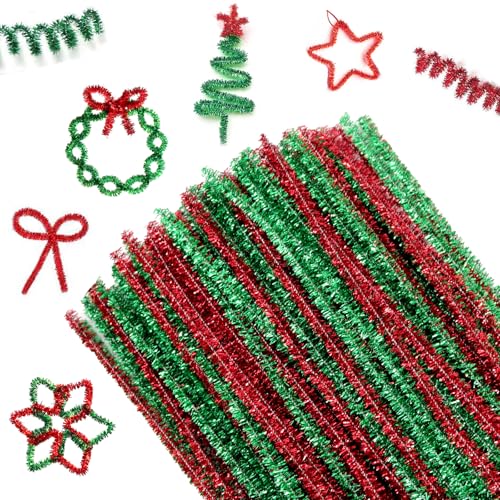 Shining She Glitzer Pfeifenreiniger, 200 Stück Pfeifenputzer zum...