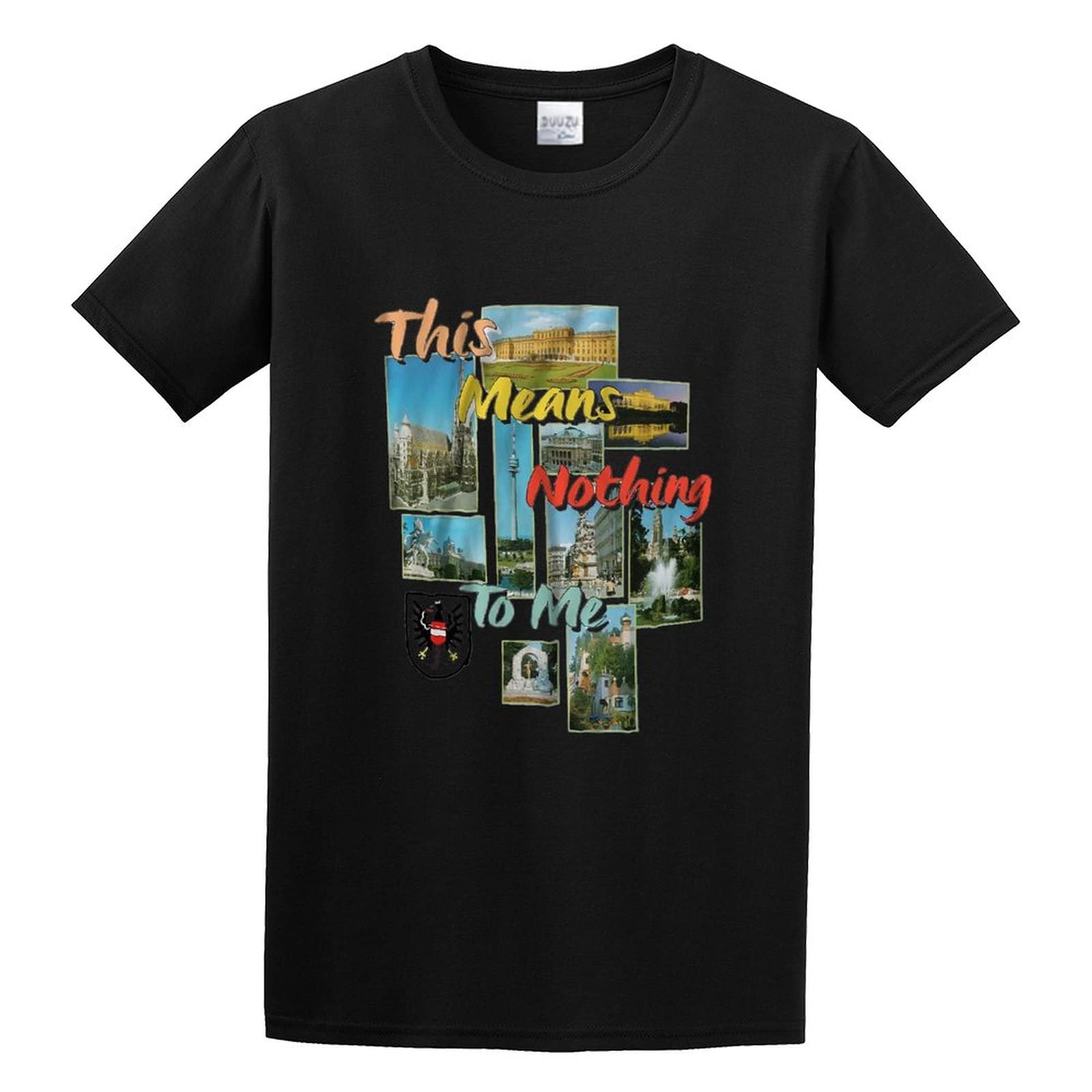 Youchuanshu Black Ultravox Vienna This Means Nothing To Me T-Shirt Man's Cotton Tee Extra Large