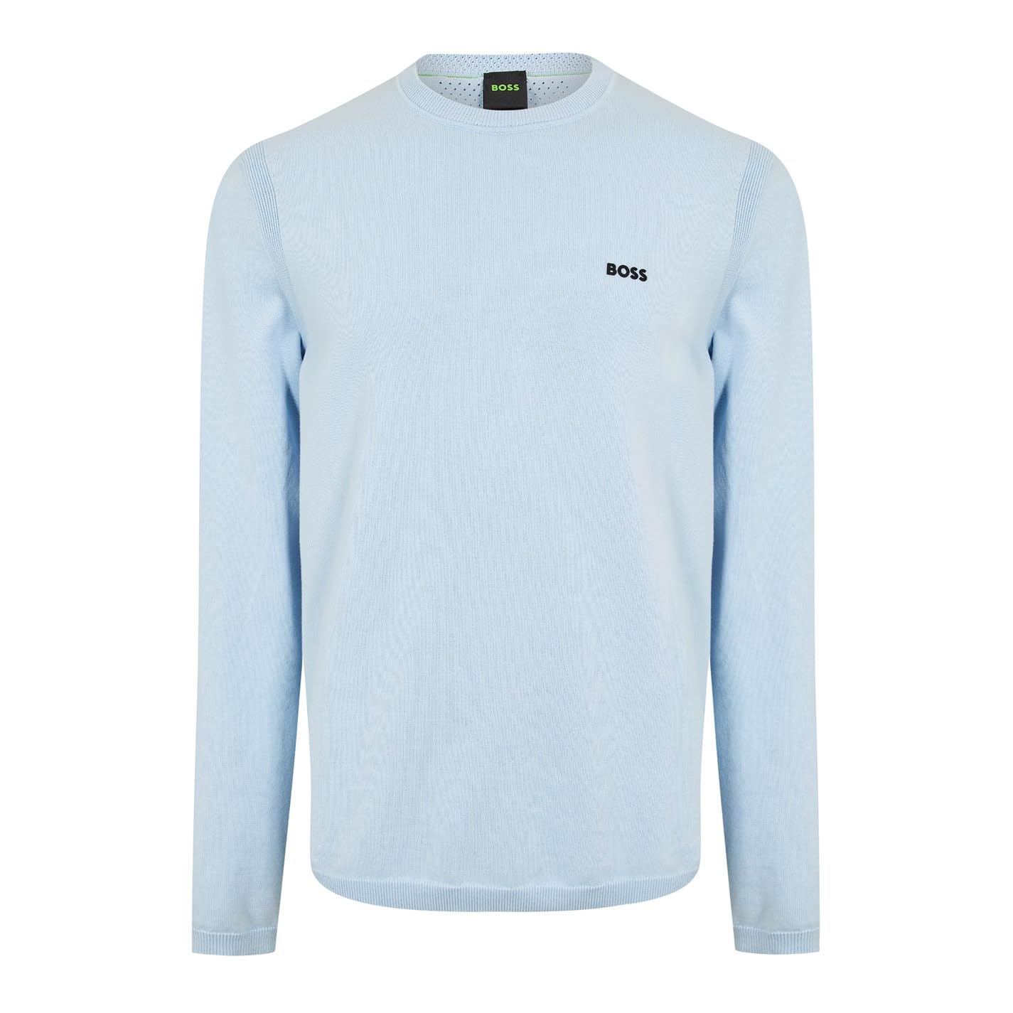 Boss Mens BOSS GREEN Crew Neck Jumper with Logo Detail - Blue 460 - XL