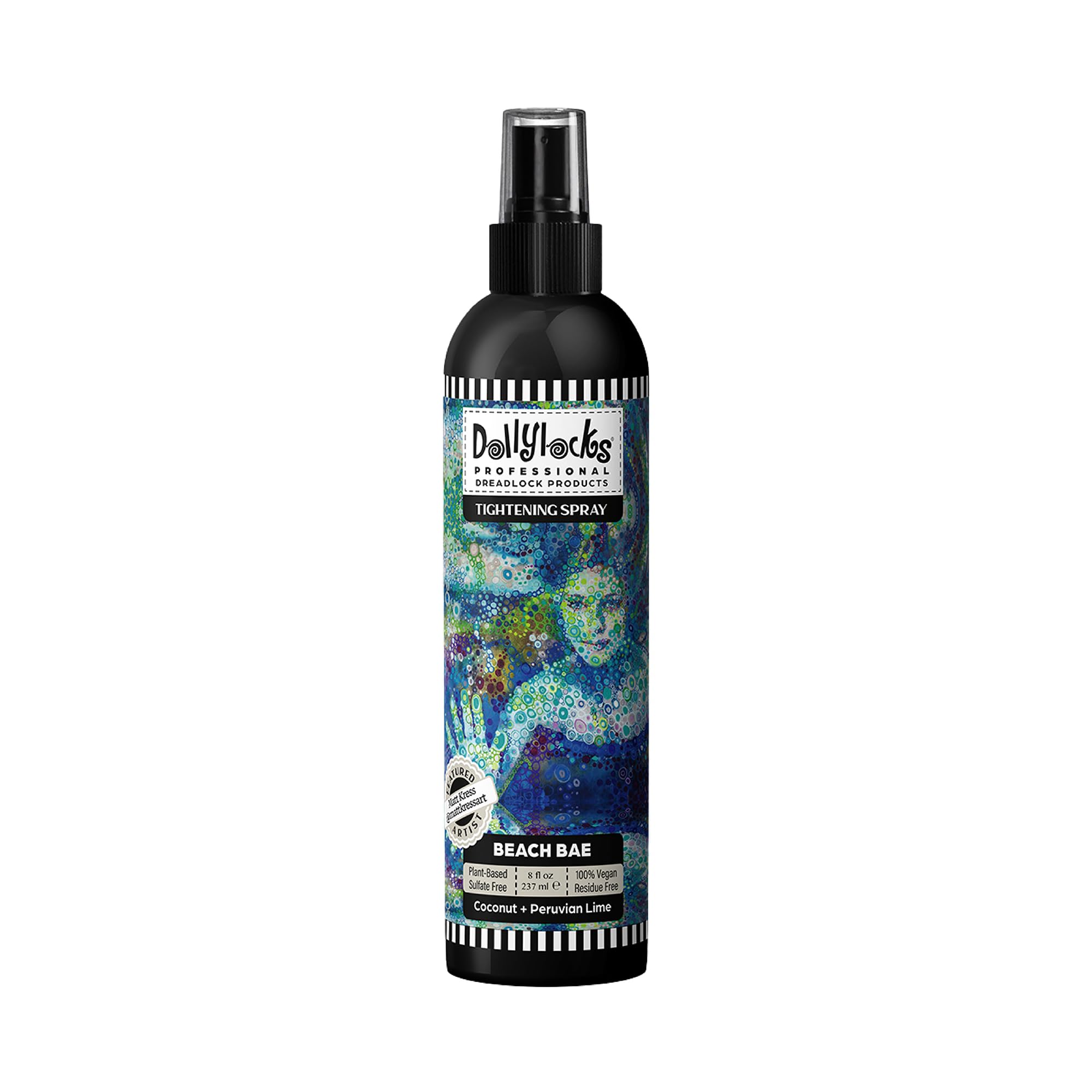 Dollylocks Sea Salt Texture Spray Plant-Based Vegan Residue-Free Tighten Locs Dreadlocks Loose Hair Care Coconut Lime 8oz
