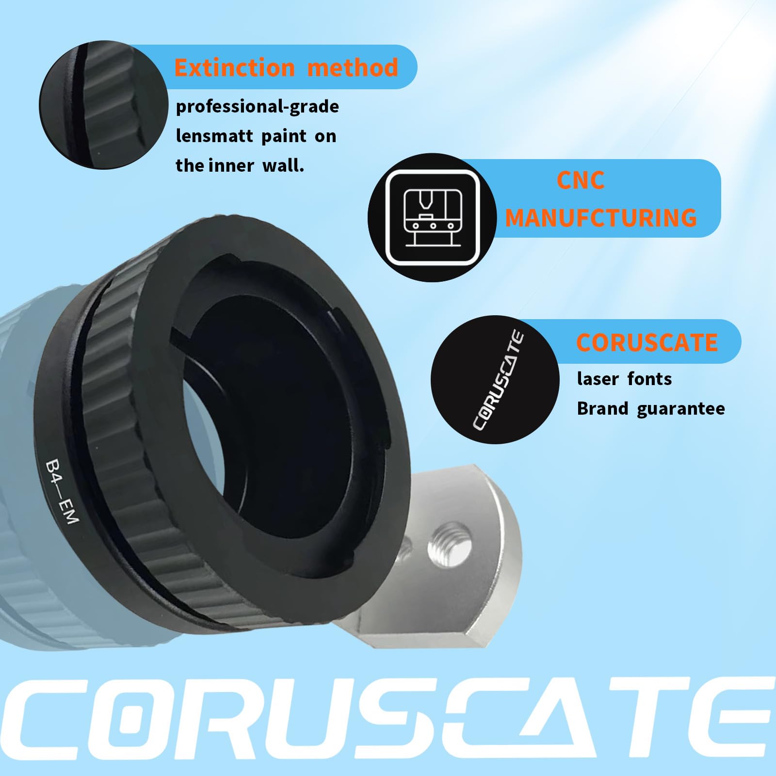 Adaptador De Objetivo B4 A EOS M, Compatible Con Lentes 2/3 Pulgadas Y Cámaras Canon M2, M3, M5, M6, M10, M50, M100, M200, M50II Y M6II, Incluye Paño De Limpieza Adaptador De Objetivo B4 A EOS M, Compatible Con Lentes 2/3 Pulgadas Y Cámaras Canon M2, M3, M5, M6, M10, M50, M100, M200, M50II Y M6II, Incluye Paño De Limpieza