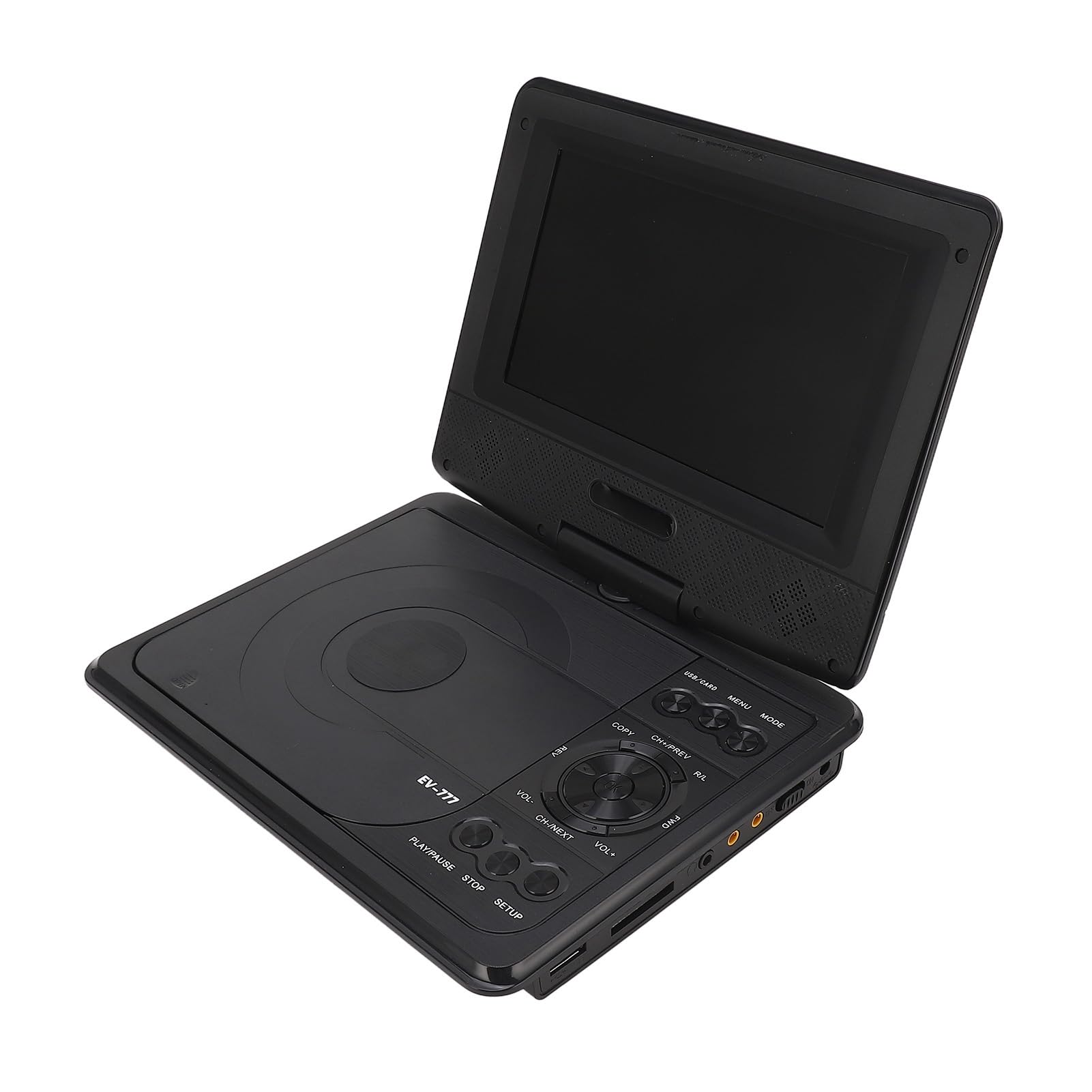 Reproductor de DVD Portátil 1080P Batería Recargable Memoria de Punto de Interrupción Conector para Auriculares Pantalla 7"