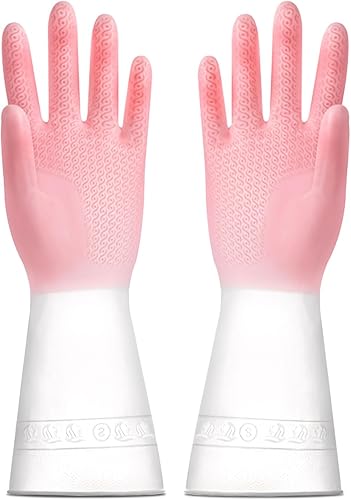 3 pares de guantes de limpieza reutilizables guantes de cocina para lavar platos guantes impermeables para el hogar guantes de cocina domésticos
