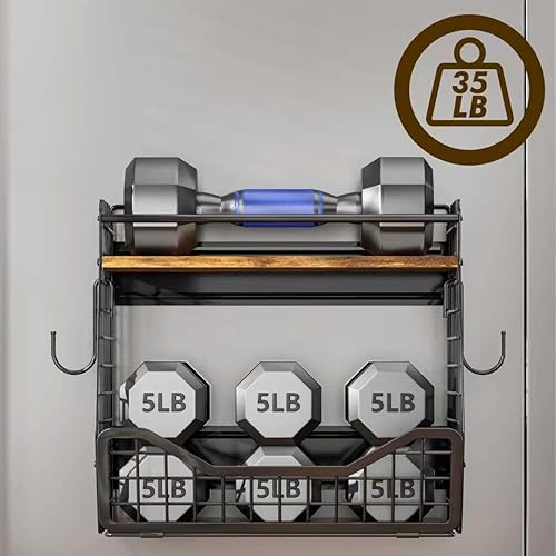 Miniatura 4 de Estante magnético fuerte para nevera 2 en 1 estante magnético para especias para refrigerador con parte superior de madera, cesta organizadora de