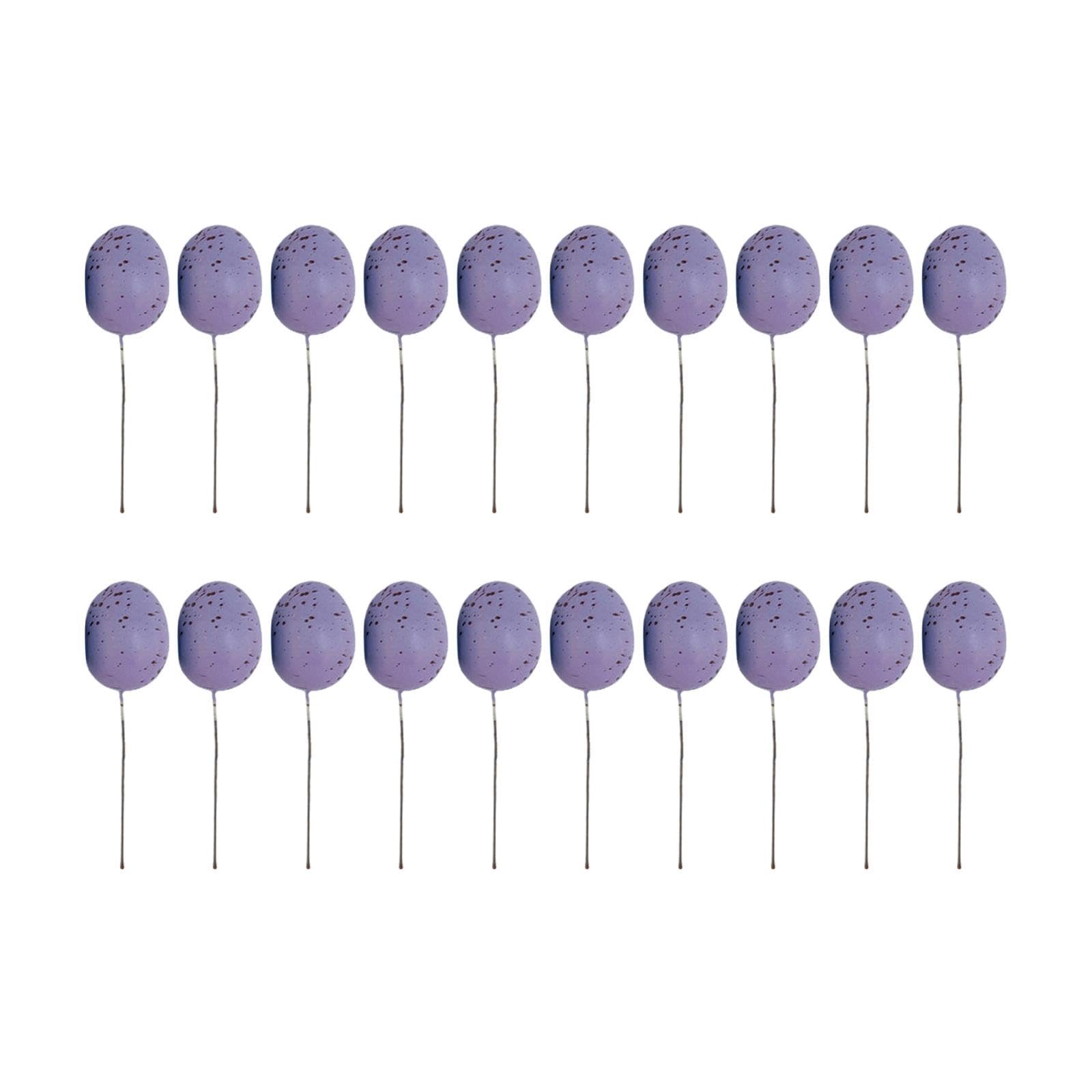 Jazuaiao 20Pcs Easter Foam Eggs Colorful Egg Ornament Art Supplies for Kindergarten School Students Ornament Easter Eggs Decorating