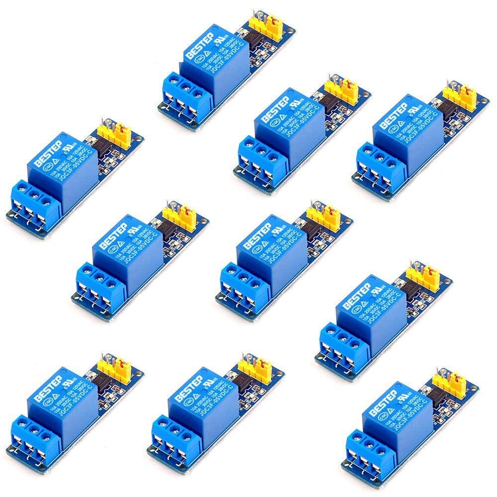 10PCS 1 Channel 5V Relay Module Optocoupler Isolation Low Level Trigger Module for PIC AVR DSP ARM