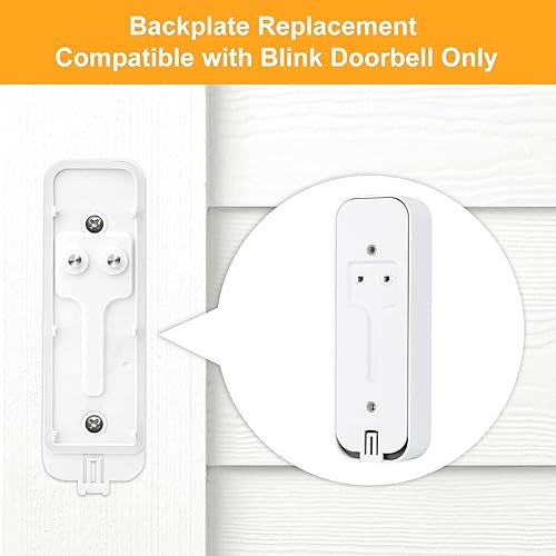 Miniatura 9 de Blink - Placa trasera de repuesto para timbre, parte trasera compatible con timbre de video Blink con accesorio de montaje (paquete de 2)