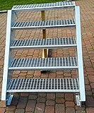 verzinkte aussentreppe mit podest Stahltreppe / Aussentreppe / Industrietreppe / Wangentreppe / Verzinkt
