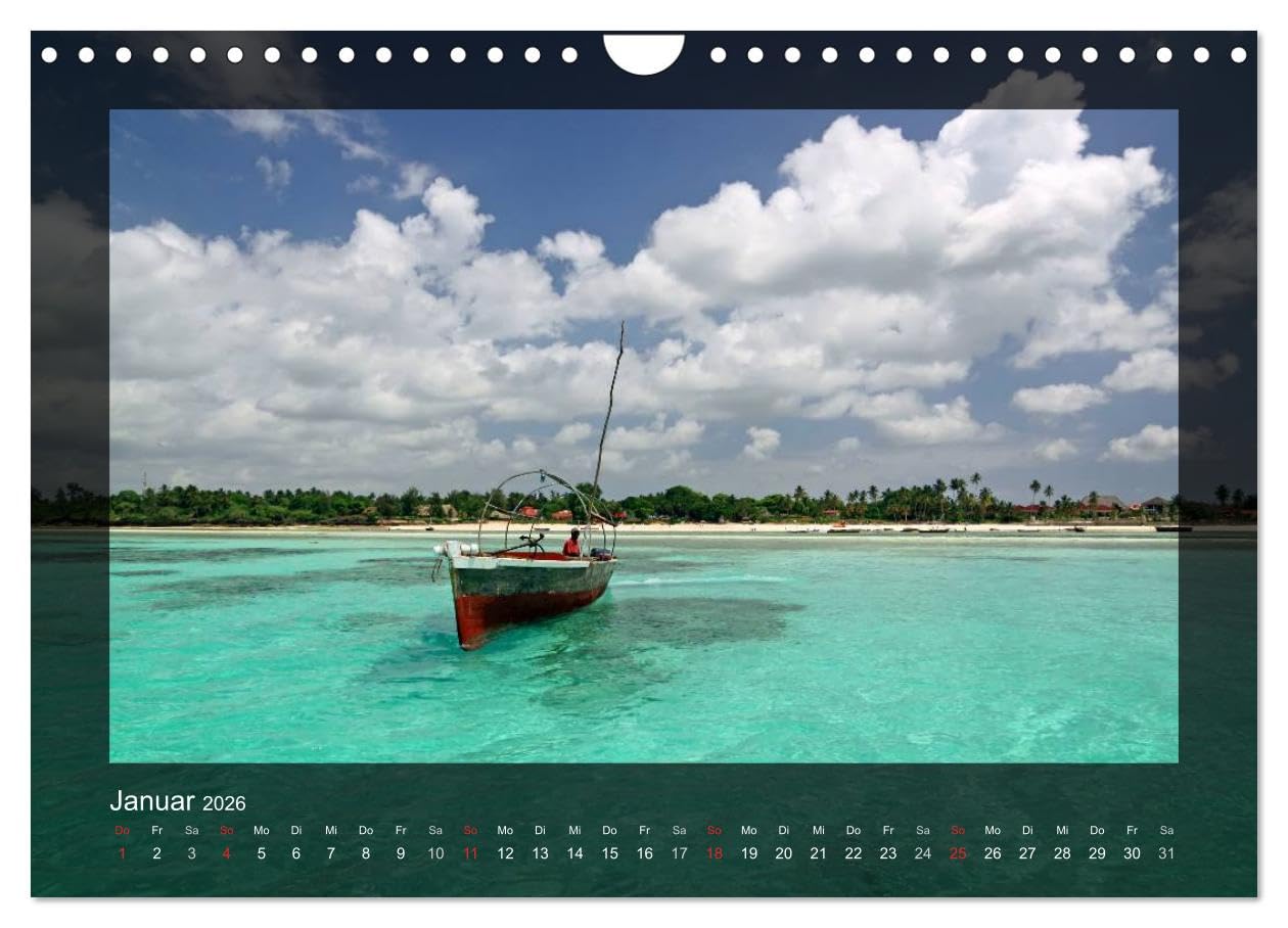 Sansibar (Wandkalender 2026 DIN A4 quer), CALVENDO Monatskalender: Impressionen Sansibar (CALVENDO Natur)