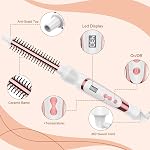 Thermal Brush 0.5 Inch Curling Iron Volumizing Heated Round Brush 1/2 Inch Ceramic Tourmaline Heated Hot, Multifunctional Styler Curling Wand (White, 0.5 inch)