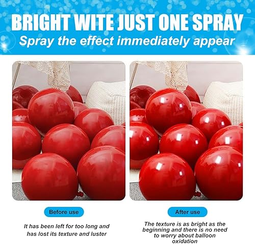 Miniatura 5 de OKUH Aerosol de globos para durar y brillar, spray de brillo de globos L-atex B-alloons al aire libre, spray de brillo para globos, aerosol de globo