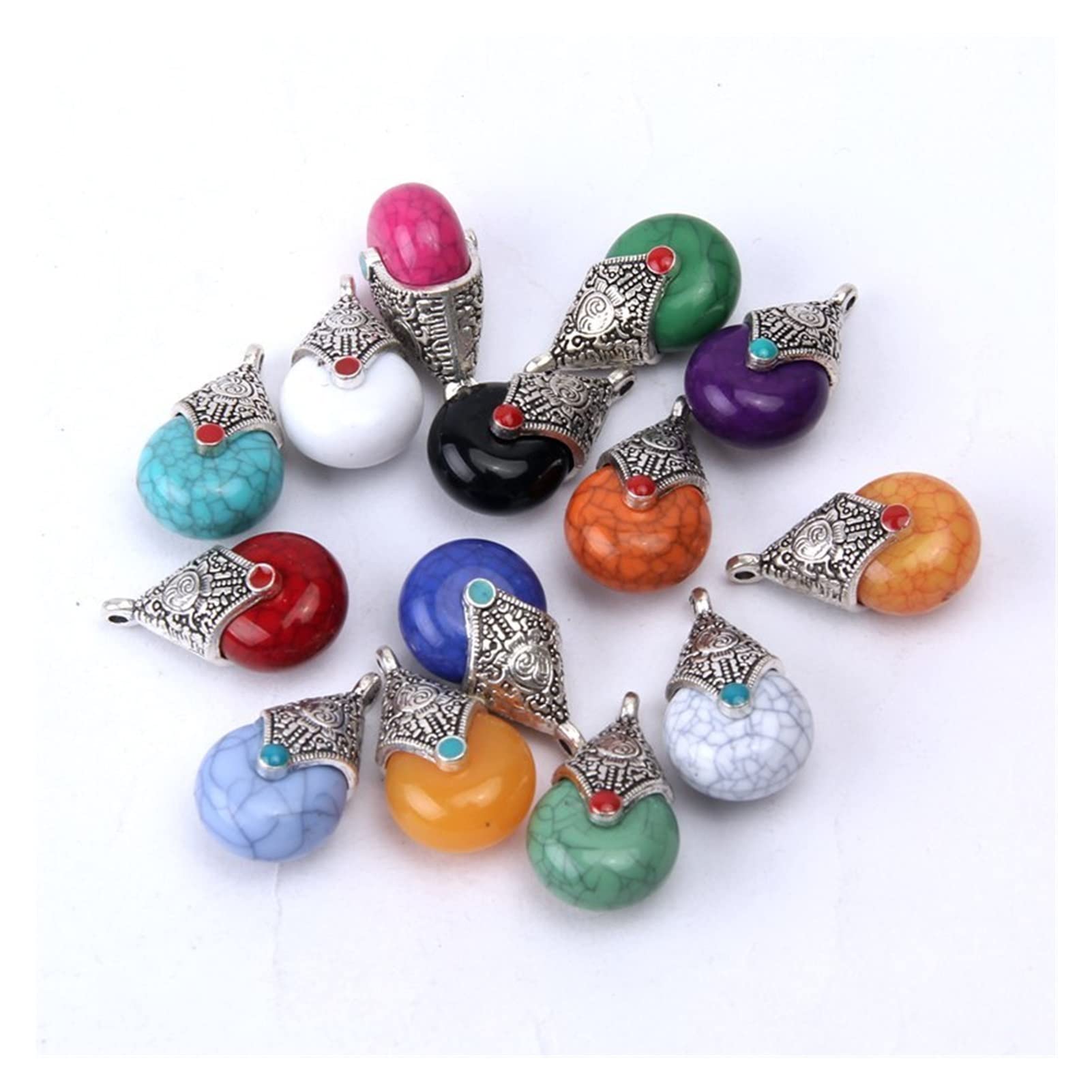 Wisiorek 30 sztuk Zawieszki w stylu vintage Charms do wyrobu biżuterii Materiały do wyrobu biżuterii DIY Akcesoria naszyjnikowe Materiały ręcznie robione (14)