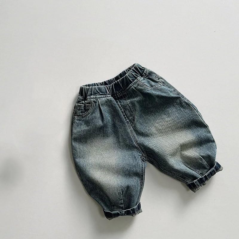 Unisex Kids Casual Pants Vintage Loose Wide Leg Trousers2