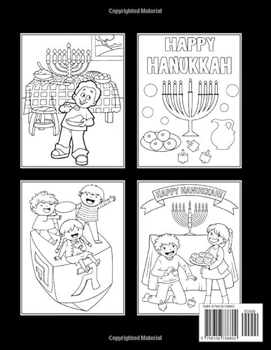 Hanukkah Coloring Book For Adults: Hanukkah Activity Book For Kids