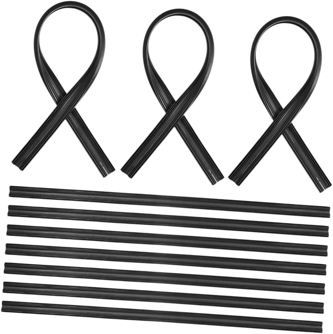 10pcs Windshield Wiper Refill Inserts Rubber Wiper Strips for All Vehicle Types Flexible Design Performance Harsh Weather Conditions