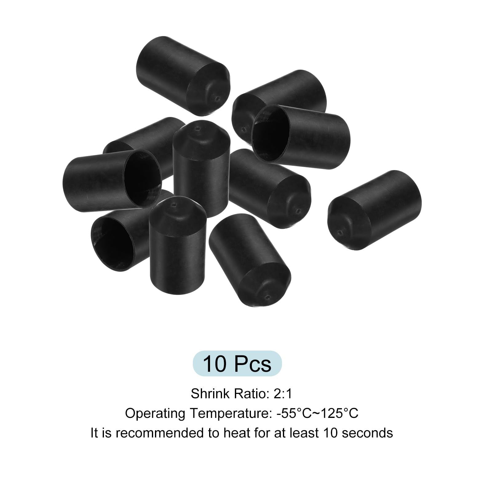 Tube Thermorétractable Polyoléfine Bleu 10mm - Rapport 2:1 - 3 Mètres - Pour Isolation Câbles