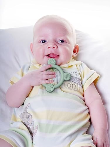 Miniatura 9 de PandaEar Paquete de 3 juguetes de dentición de silicona, anillos de dentición para bebés, mordedor sin BPA para 0 a 12 meses, calmante para las