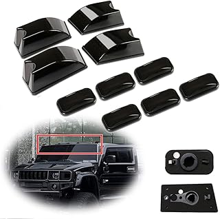 GTINTHEBOX 10pcs Smoked Lens Front Rear Cab Roof light Housing Kit Compatible with 2003-2009 Hummer H2 , 2005-2009 Hummer H2 SUT Top Clearance Marker Front Rear Cab Roof lamp Shell