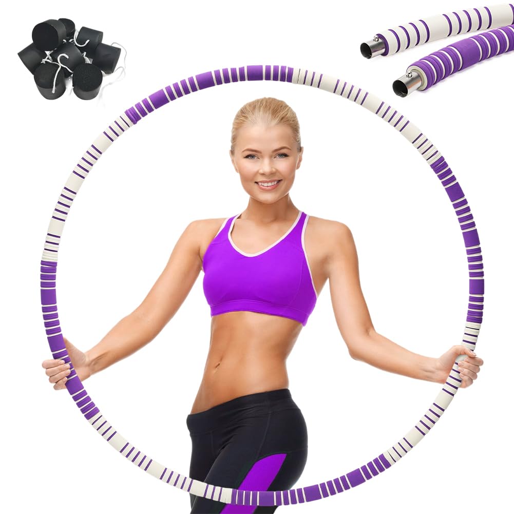CEWROM Hula Hoop Reifen Erwachsene 1,1 kg, Kalorien-Booster mit Massage-Effekt – Fitnessreifen für Bauchstraffung & Fettverbrennung für Anfänger zum Abnehmen Sport 8 Segmente Abnehmbarer