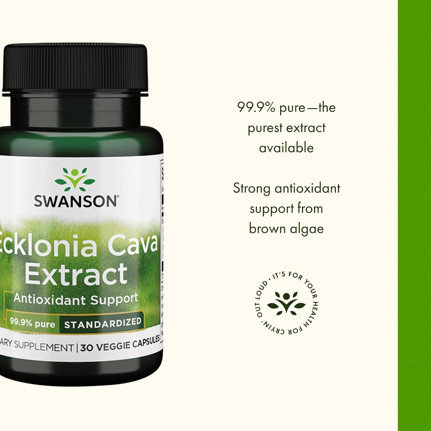 Swanson Ecklonia Cava Extract - Standardized 30 Veg Caps (3 Pack) - Image 4