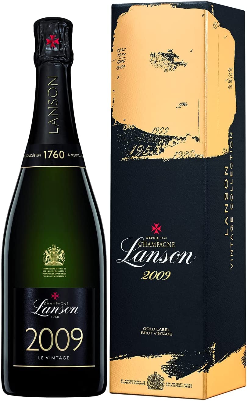 Lanson Gold Label Vintage 2009 in Deluxe Gift Box Champagne, 75 cl