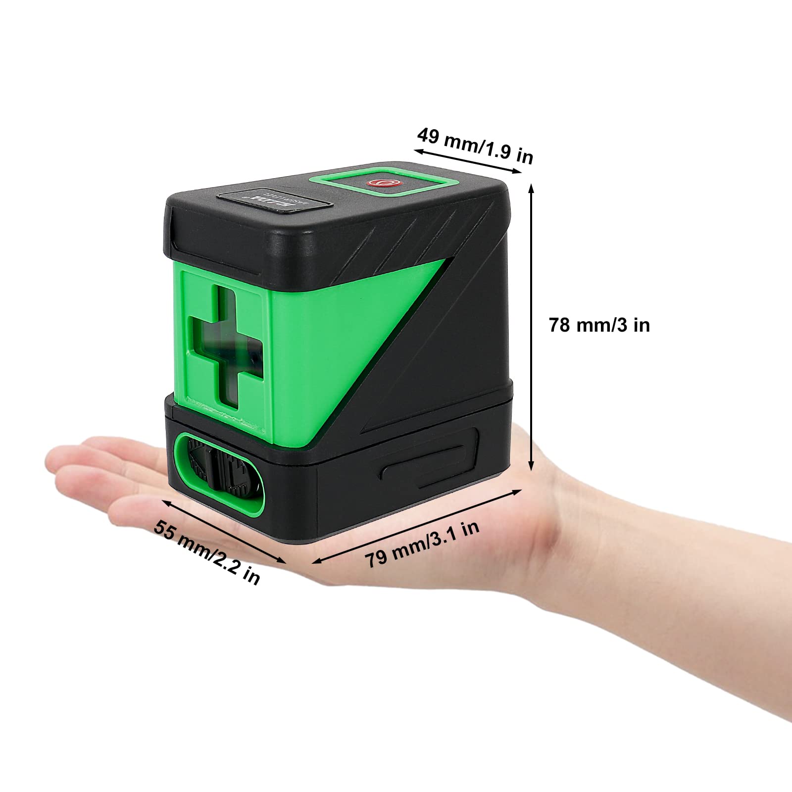 Livella Laser Autolivellante a Croce Linea Verde Orizzontale e Verticale con Supporto Magnetico Borsa Portatile e Treppiede (Batterie Incluse)