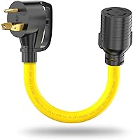Vista 1 de Cable adaptador NEMA TT-30P a L14-30R, 30 Amp RV 3 clavijas a 4 clavijas Twist Lock Generator Plug Adapter, convertidor de interruptor
