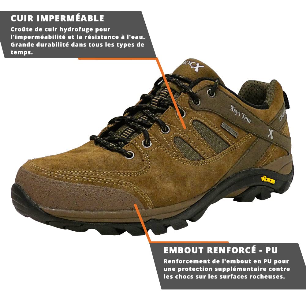 Oriocx Viguera - Zapatillas de Trekking y Senderismo Impermeables, con Membrana Interior y cómodas - Unisex - Marrón Talla 40
