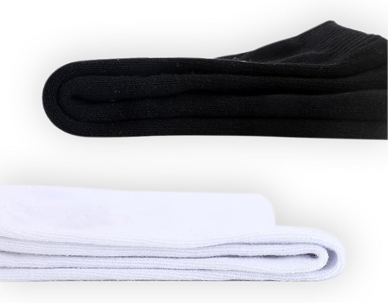 ZEBA PADDED TALL CREW BLACK SOCKS - UNISEX (6-PACK)