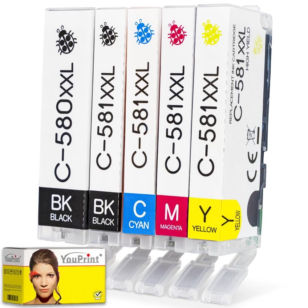 Bundle TS705a - Juego de 5 Cartuchos de Impresora sin función de Copia y escaneado
