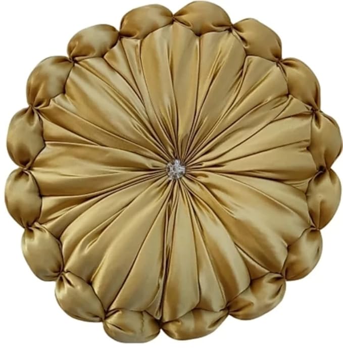 GTX Cushion Soft Handmade & Decorative Cushions for Living Room Bed,Sofa,Seating Area (Pack of 1, Gold)