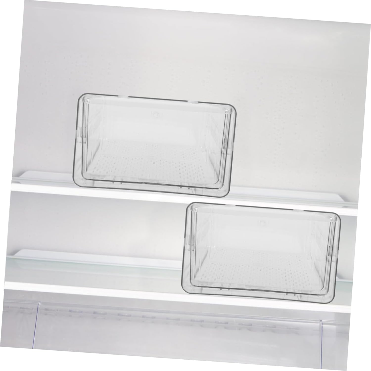 Cabilock Clear Refrigerator Organizer Box with Drawer Stackable Storage Container for Fruits Vegetables Food Transparent Design for Easy Access and Freshness for Kitchen Pantry Use