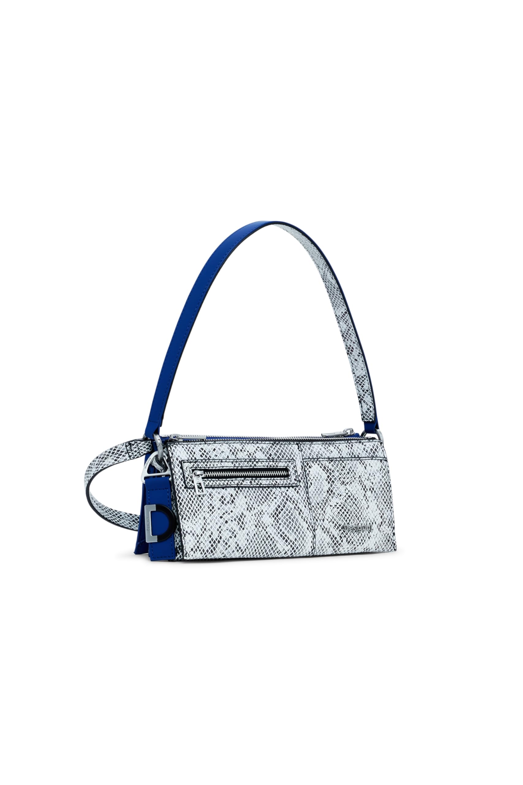 Desigual Damen Azul Oscuro Schultertasche Umhängetasche Delta Nova Shoulder Bag Weiß