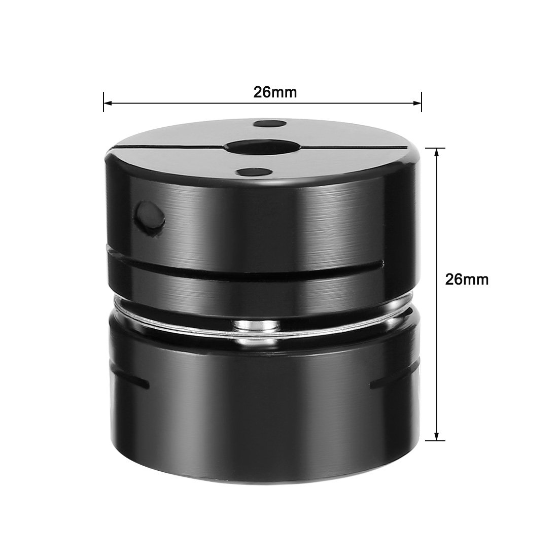 uxcell 6mm to 6.35mm Bore One Diaphragm Motor Wheel Flexible Coupling Joint